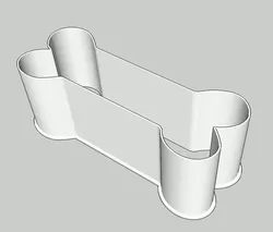 Bone Outline Cookie Cutter 7 inches tall 3D print model