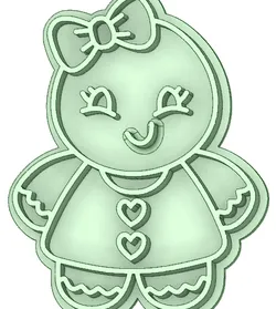 Christmas doll 50mm cookie cutter