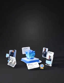 Create an ultra premium floating 3D trust network The center is a be