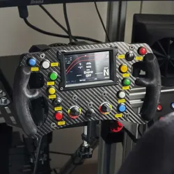 F1 / GT3 Steering Wheel – Carbon Fiber / 3D Printed Edition