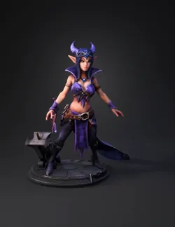 female rogue tiefling