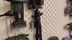 Gravity Broom holder for IKEA SKADIS pegboard