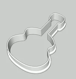 Guitar Outline Cookie Cutter 3D print model