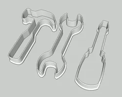 hammer wrench screwdriver cookie cutter 3D print model