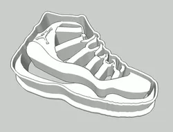 Jordan 11 Kicks Cookie Cutter 2 inches version 2 3D print model