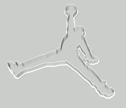 Jordan Jumpman Cookie Cutter 6 inches 3D print model