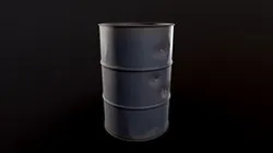 Old rusty barrel