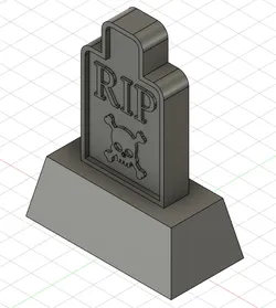 RIP Headstone with Skull & Cross Bones