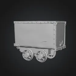 Rusty Ore Mine Cart