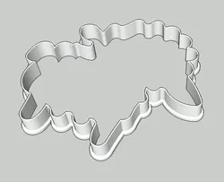 Sheep Cookie or Fondant Cutter 4 inches  3D print model