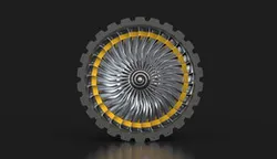 Turbofan Engine - Fan & Compressor Section with Housing