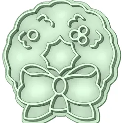 Christmas door wreath 50mm cookie cutter
