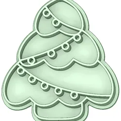 Christmas tree 50mm cookie cutter