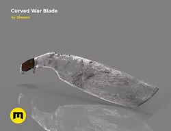 Curved War Blade 3D print model