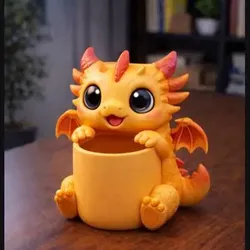 Free Other STL Download - Cute Baby Dragon Container – Draghetto Portaoggetti Kawaiiby Kuroku