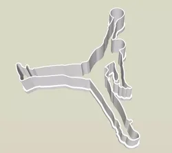 Jordan Jumpman logo cookie and fondant cutter 3D print model