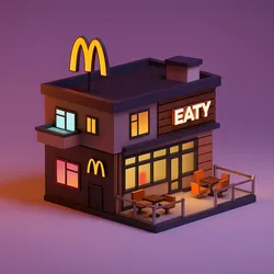 Low Poly Modern House – 3D Printable Mini Building Model