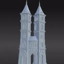 Twinspire Gatehouse – Gothic Fantasy Entrance for RPG Terrain