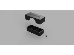 3 Bay Pill Box Drop Down lid with friction fit and magnetic securing.