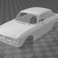 Alfa Romeo Giulia Sprint GTA 1965 Shell Body – Divided Parts for Easy Printing