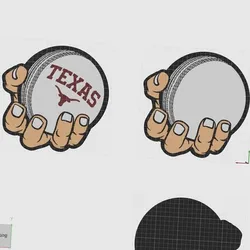Baseball Style Lightbox with Extra Texas longhorns lightbox