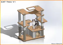 Cat Tree 3D model V1 solidworks CatTree