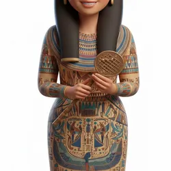 Cleopatra Queen Cartoon Egyptian Royal 3D Statue