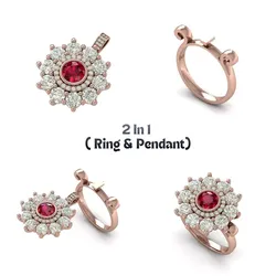 Convertible Jewelry Transformable Ring Pendant Design