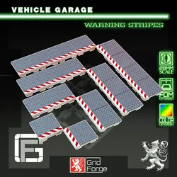 GridForge - Floor - Tread Plate - Warning Stripes