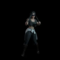 Knife Fighter Woman v2