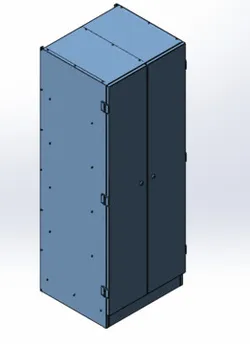 Metal cabinet for cleaning equipment