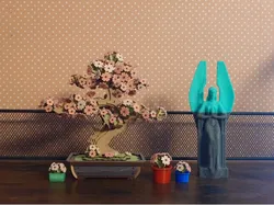 Plant pots for additional flowers from Rolife/Robotime Sakura Bonsai tree model