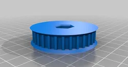 Pulley generator with hex hole and hub holes support (useful in FRC)