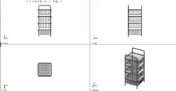 Rudbjerg 4-Tier Kitchen Trolley ( Solid  Works Model )