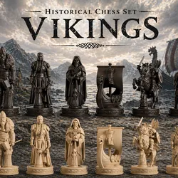 Set de Ajedrez 3DAjedrez Vikingos STL 3D Imprimible Histórico