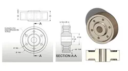 Solidworks tutorial Part Models, Flange Coupling Geometric Shape Features of Revolve and Extrude Cut