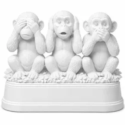 Three Wise Monkeys - See No Evil, Hear No Evil, Speak No Evil | 3D Printable Statue