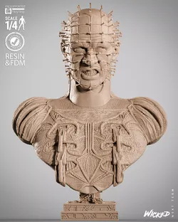 Wicked Movies Pinhead Portrait Bust