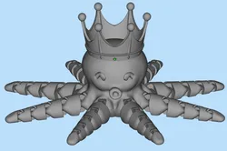 Articulated Octopus with crown