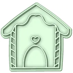 Christmas house 50mm cookie cutter