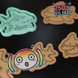 Chubby Shark Cookie Cutter STL | Cute 3D Print Design for Baking Fun