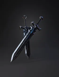 Create an ultra detailed colossal dark fantasy greatsword inspired by