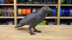 Halloween Crow with LED eyes