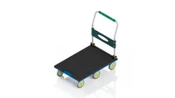 Hand pallet with 6 wheels