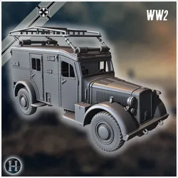 Kfz. 72 (Funkkraftwagen) Opel Blitz "S" Radio mobile truck - Germany Eastern Western Front Normandy Stalingrad Berlin Bulge WWII