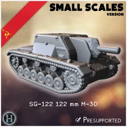 SG-122 122 mm M-30 mounted howitzer SPG (small scales version) - Soviet army WW2 Second World East front Ostfront RPG Mini Hobby