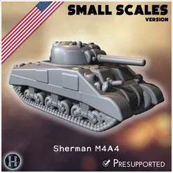 Sherman M4A4 (small scales version) - USA US Army Western Front Normandy Africa Bulge WWII D-Day