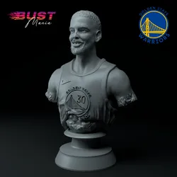 Stephen Curry Basketball Premium Bust STL