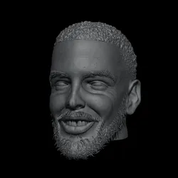 Stephen Curry Headsculpt – Basketball 1:6 & 1:12 Scale STL & OBJ