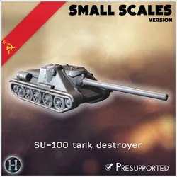 SU-100 tank destroyer (small scales version) - Soviet army WW2 Second World East front Ostfront RPG Mini Hobby